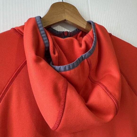 LL BEAN Mens Mountain Fleece Half Zip Orange Outdoors Sz M Regular Pullover - Picture 15 of 16